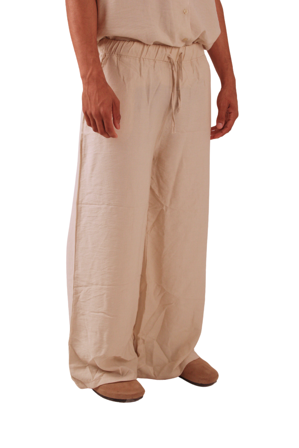 Beige Linen Pants
