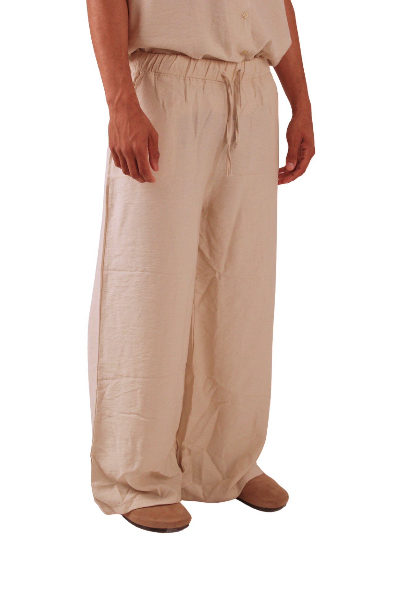 Beige Linen Pants