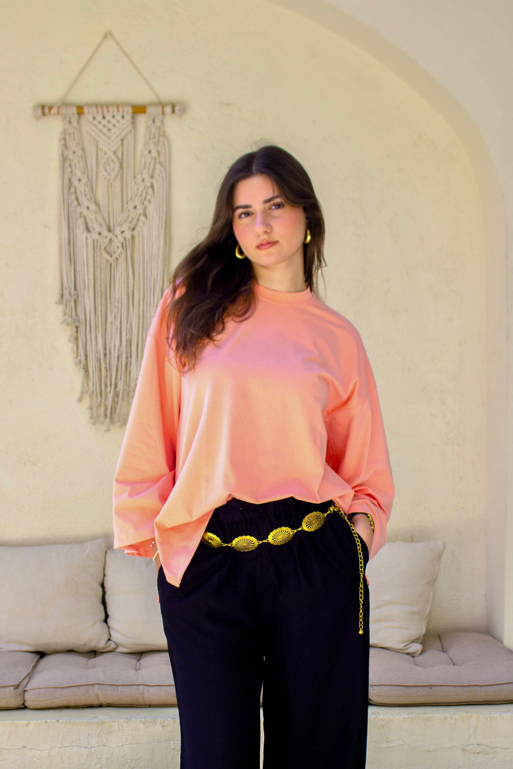 Peach Long Sleeved Tshirt