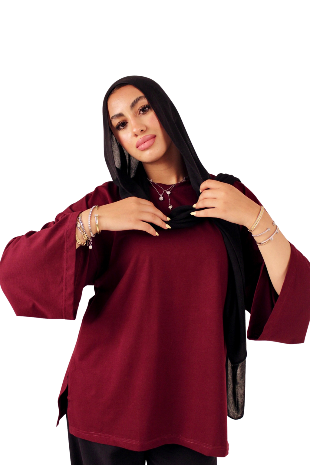 Burgundy Long Sleeved Tshirt