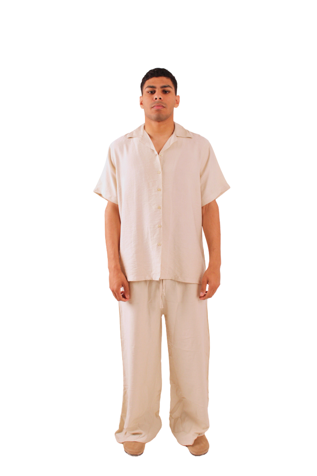 Beige Linen Pants