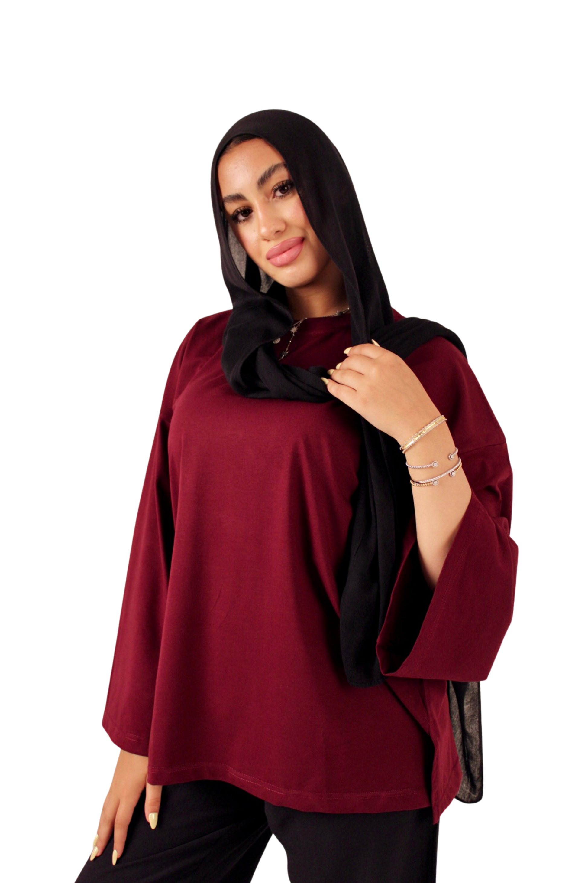 Burgundy Long Sleeved Tshirt