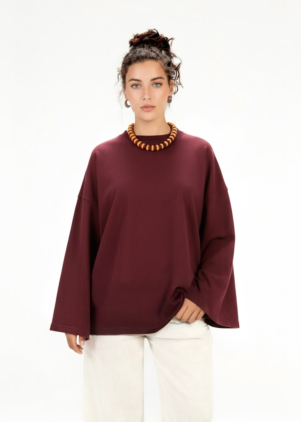 BURGUNDY WINTER LONG SLEEVE TEE