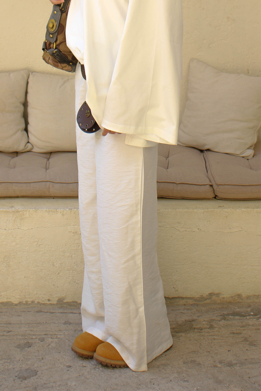 WHITE LINEN PANTS