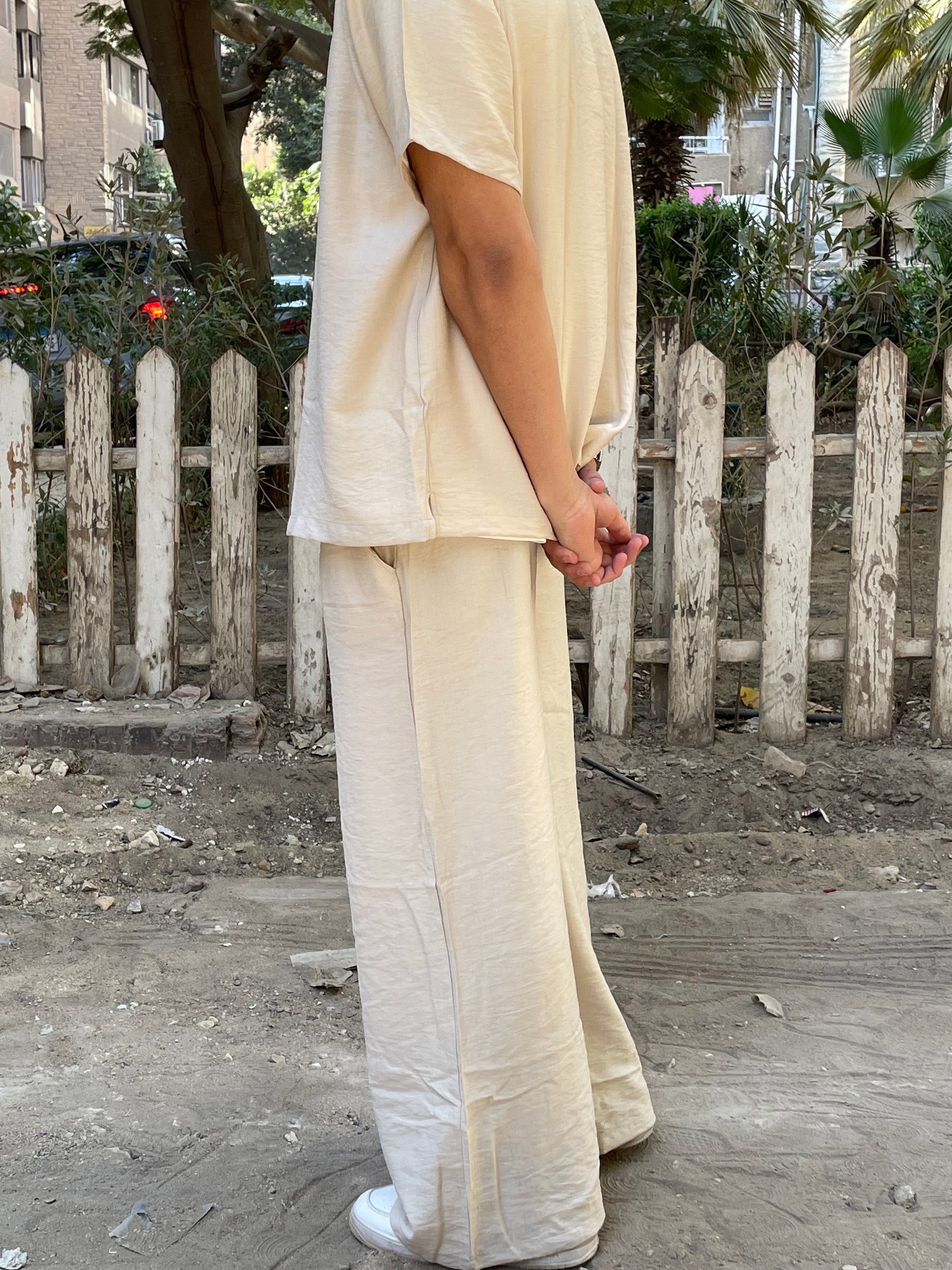 BEIGE LINEN PANTS