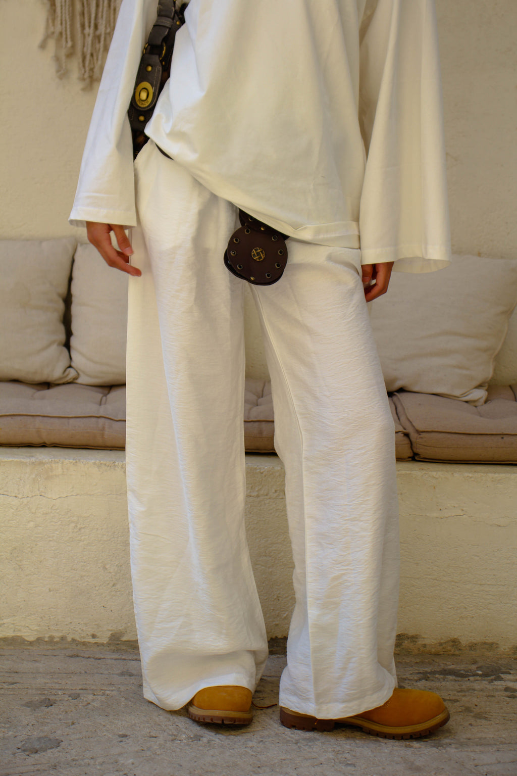 WHITE LINEN PANTS
