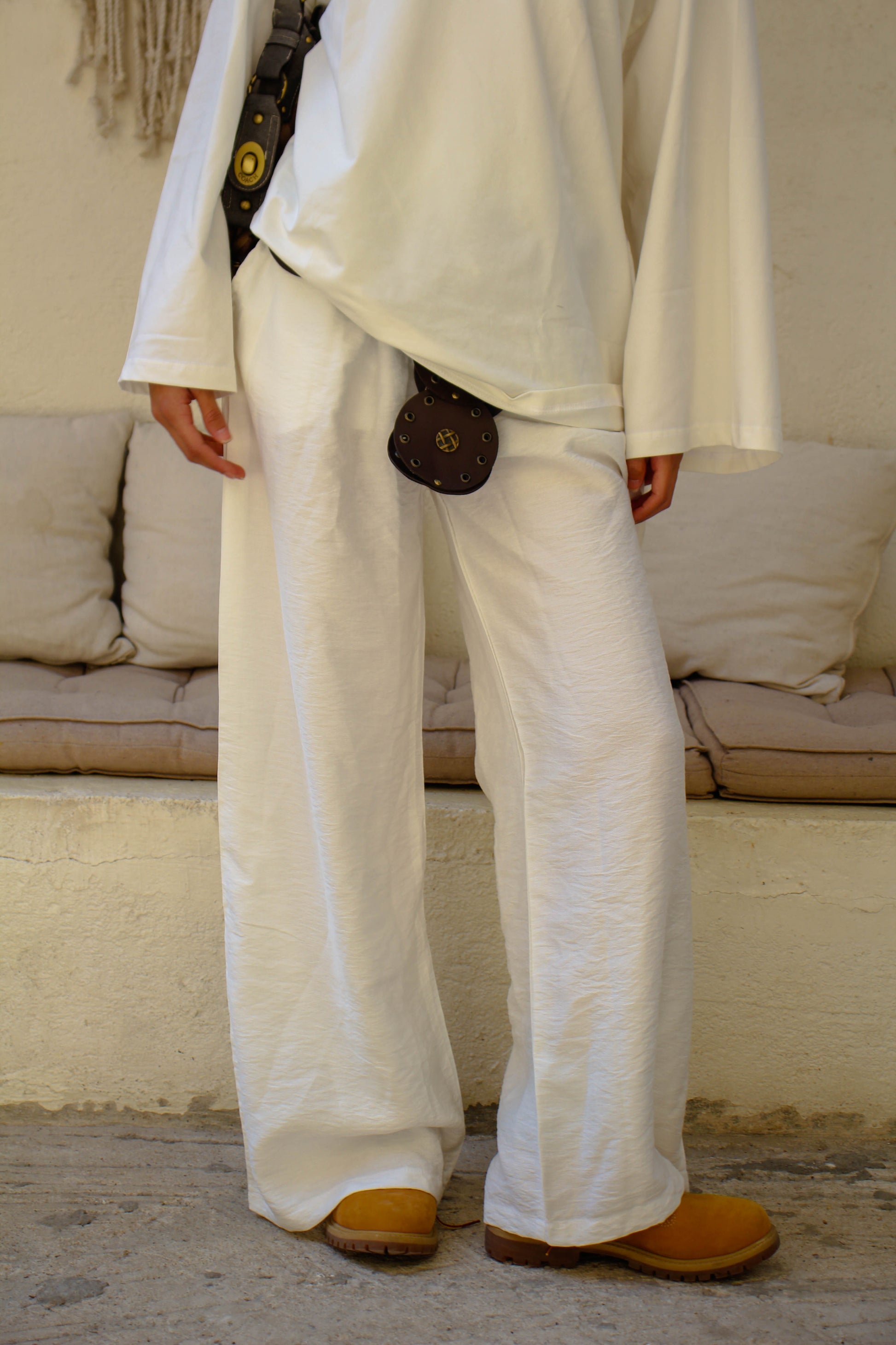 WHITE LINEN PANTS