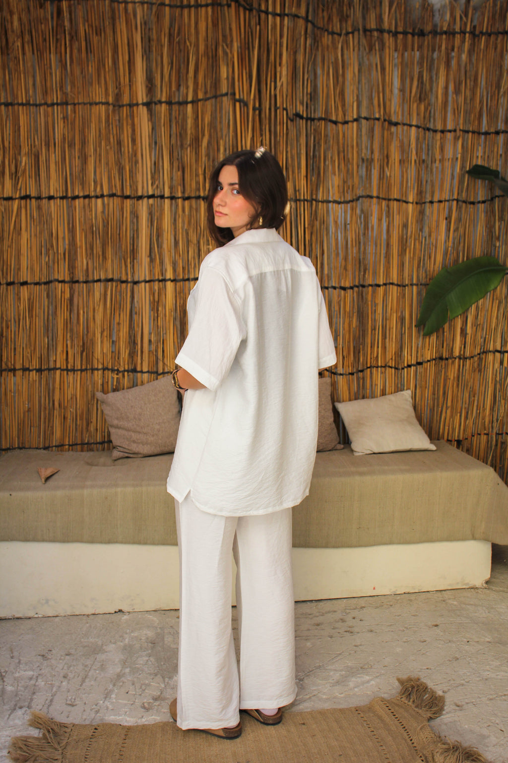 WHITE LINEN PANTS